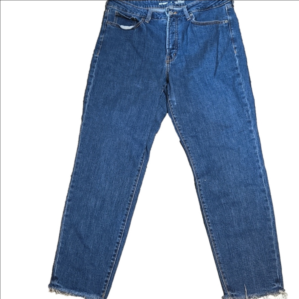 ♡Old Navy High Rise Straight Leg Blue Denim Jeans Size 12